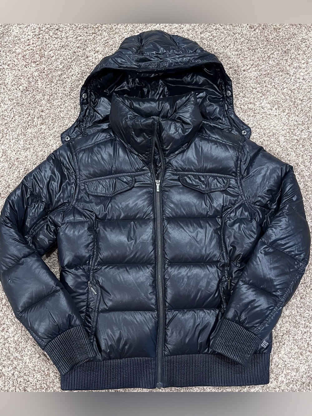 Columbia Women’s Black Down Puffer Coat Jacket size Large